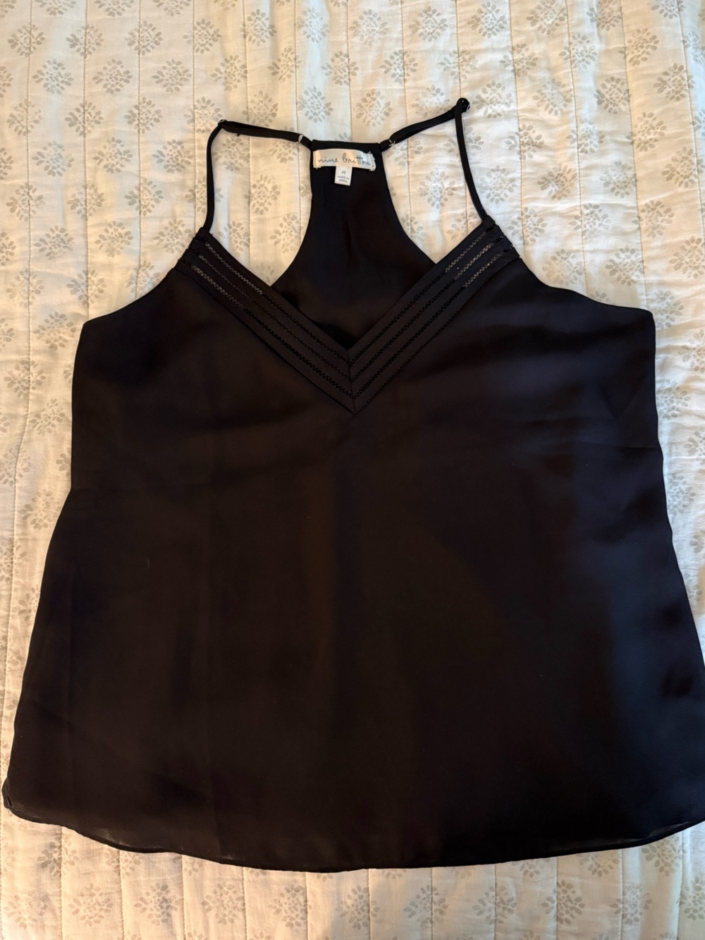 nine britton Black V-Neck Sleeveless Camisole